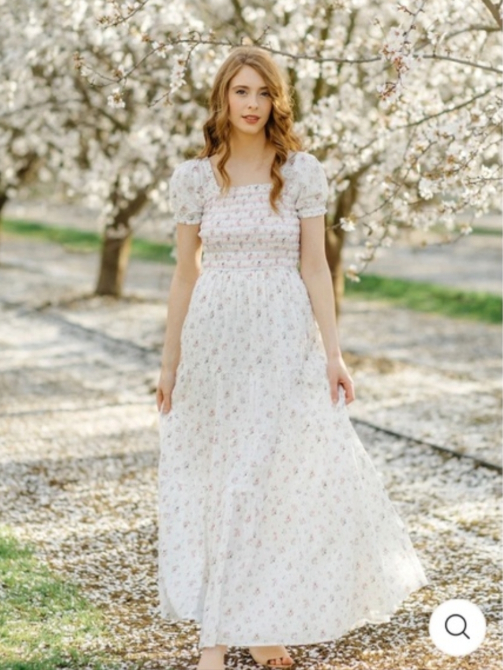 Storia Laura Smocked Floral Maxi Dress